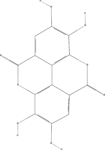 Chemical structure of ellagic acid